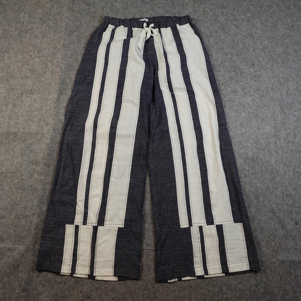 Lemlem Illya Kebede Pants Womens Small Desta Striped Wide Leg Cotton Gauze Beach - Picture 1 of 10